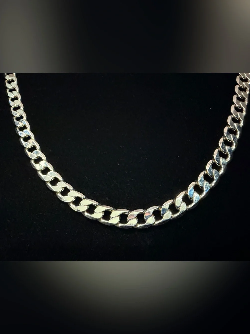 Cuban 20in 6.5MM 925 Stamped semi solid necklace. 25.6g Brand New.